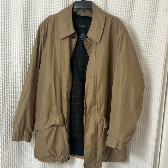 Nautica Other - Nautica Tan Jacket Barn Chore Wool Removable Liner Oversized Men’s Medium